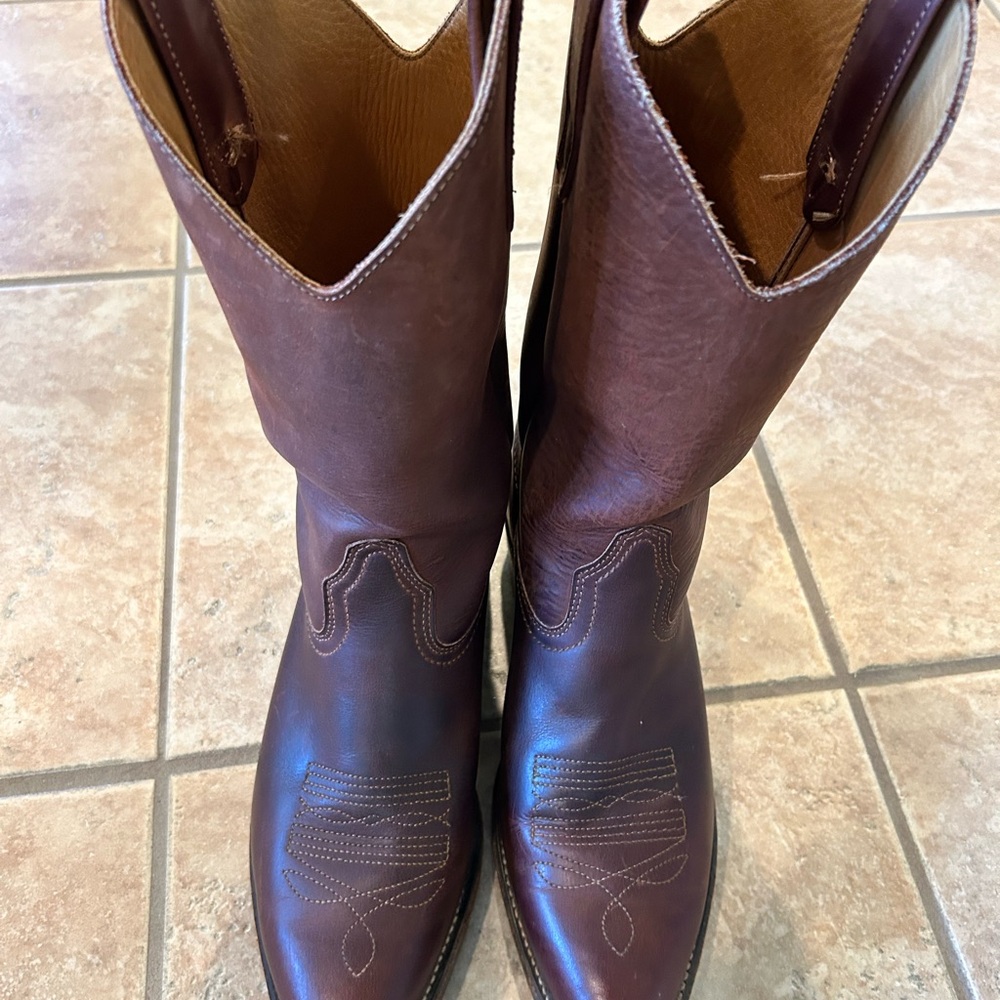 Men's Brown Leather Cowboy Boots
